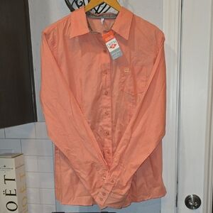 Cinch Women's Orange Button Down Shirt